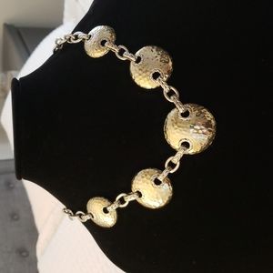 Goldtone and silvertone necklace